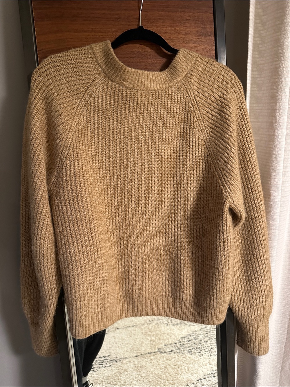 GAP Camel Cozy Crew Ribbed Button Cardigan - Picture 5 of 5